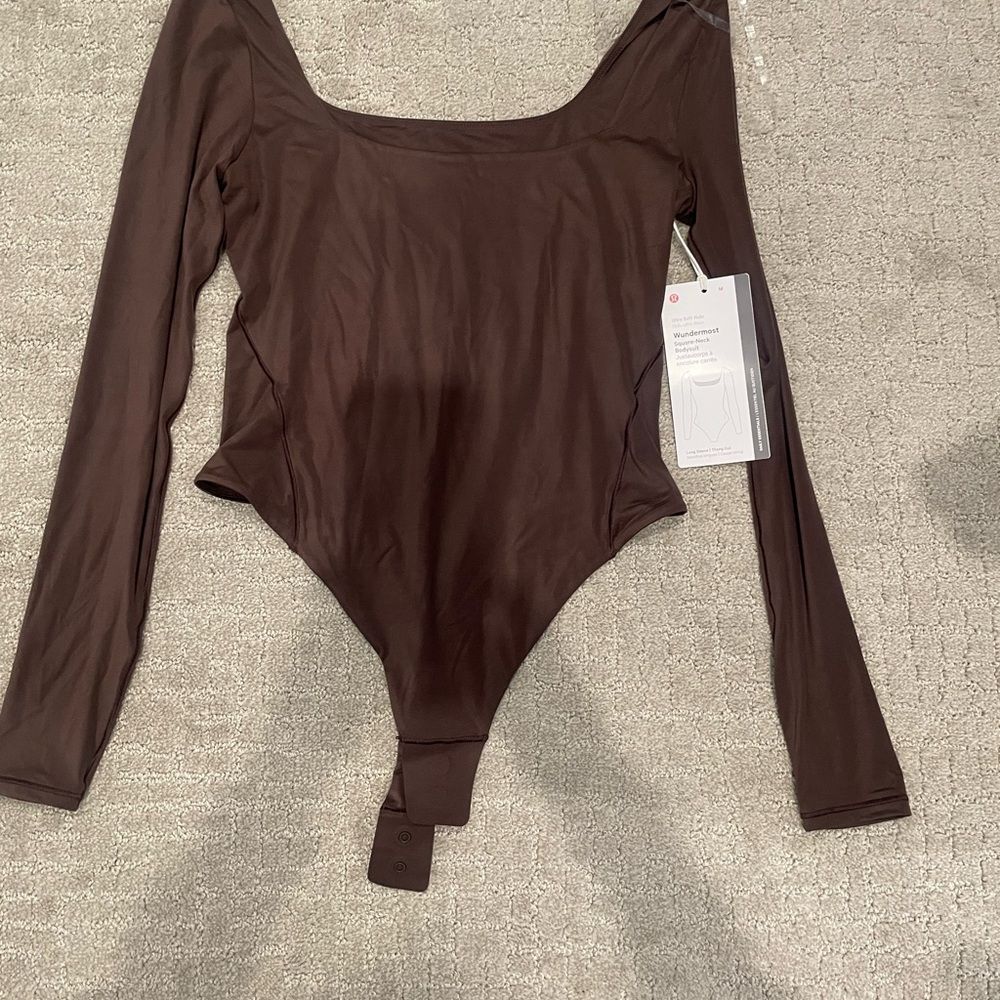 Wundermost Ultra-Soft Nulu Square-Neck Long-Sleeve Bodysuit